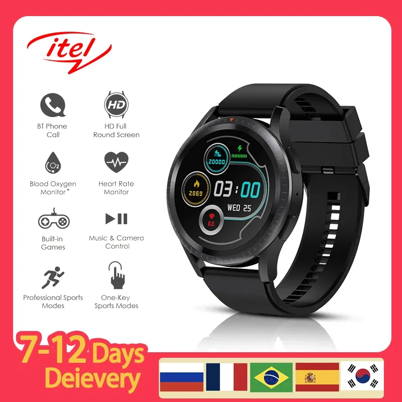 Смотреть ITEL 1 GS Smart Watch Blood Oxygen Bluetooth Call IP68 водонепроницаемые умные часы спортивные фитнес -трекер
