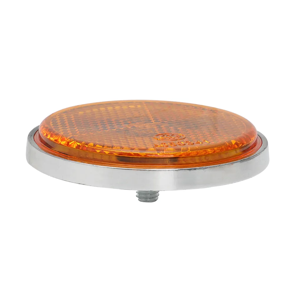 Vintage S 2-Pack Vintage Style Round Amber Rear Reflectors For Motorcycles & Bikes (41mm) Round Bike Reflector - Foto 9