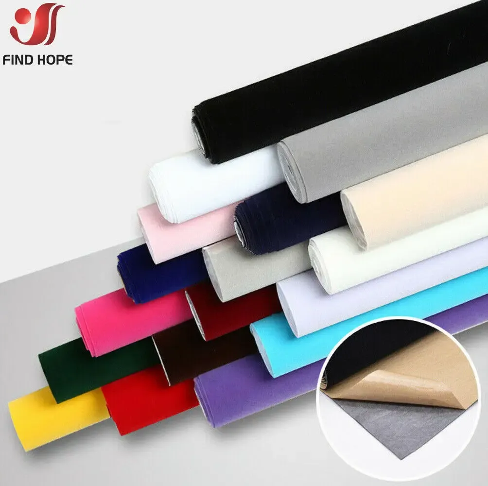 20 cm x 145 cm Selbstkleber Samt Flock Liner Schmuck Schubladen Stoff Aufkleber Tapete Multicolor DIY-Handwerk