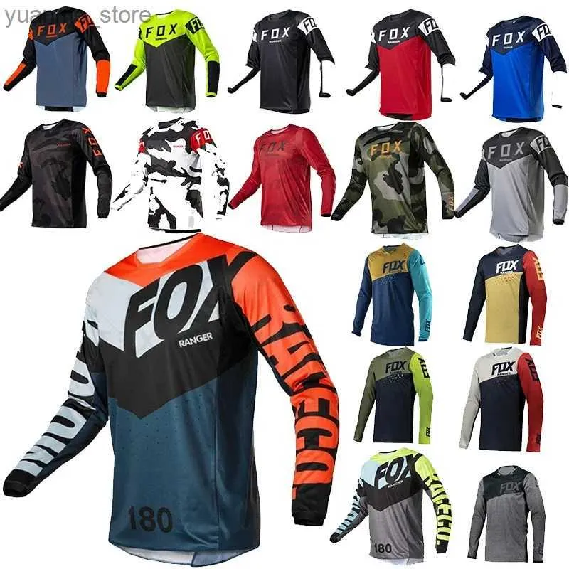 Cykelskjortor Toppar Enduro Bicycle Sleeve Bicycle Jersey Downhill Shirt Camiseta Motorcykel off-road t-shirt MX Mountain Bicycle Costume Hpit Jersey Y240410
