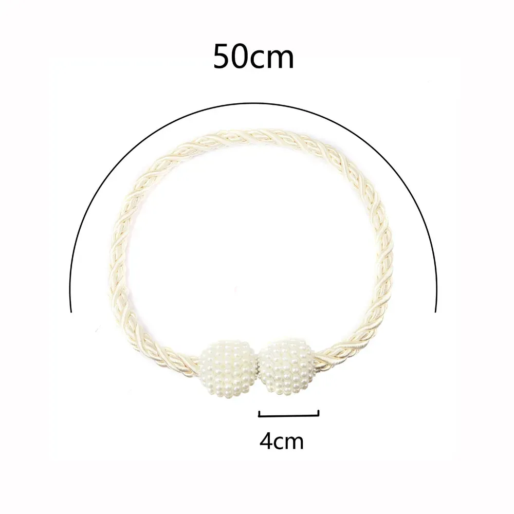 1 st Curtain Clip Magnetic Tieback Home Decor Pearl Hanging Ball Holdback Curtains Holder Buckle Rope Room Accessoires