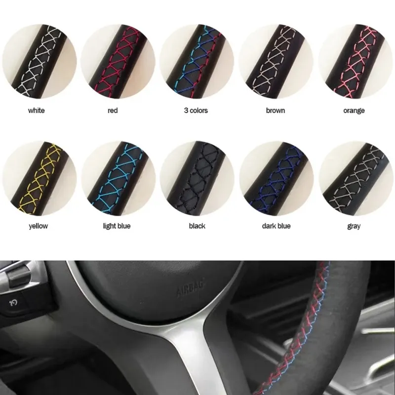 Customized Car Steering Wheel Cover Genuine Leather For Honda Civic Civic 10 2016-2019 CRV CR-V 2017-2019 Clarity 2016-2018