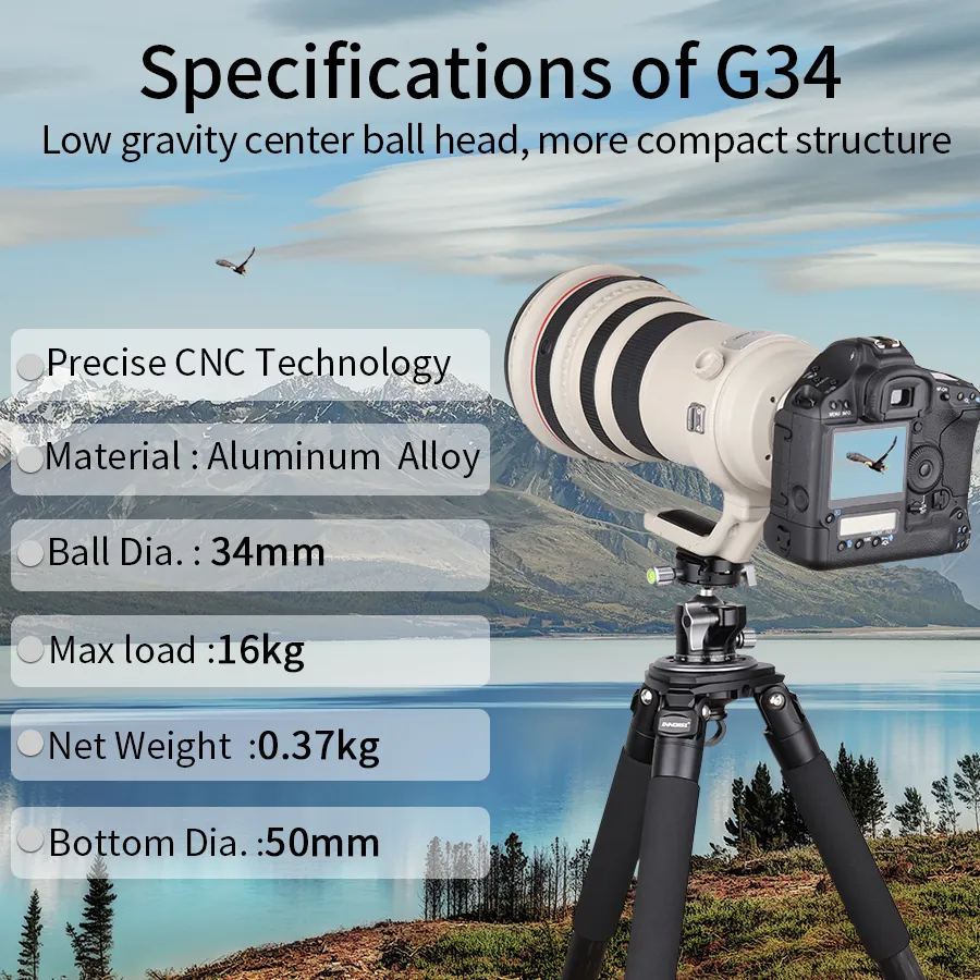 DHgate.com:INNOREL Low Center Gravity Tripod Ball Head: Double ...