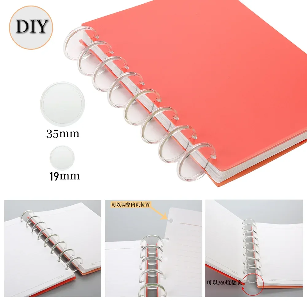 DIPINES 100 PCS Discound Diskler Dizüstü Bilgisayar Binder Mantar Planlayıcısı Planlayıcı Diskler Planlayıcı Zil Sinder Binder Binder Looseleaf Notebook Büyük Diskler