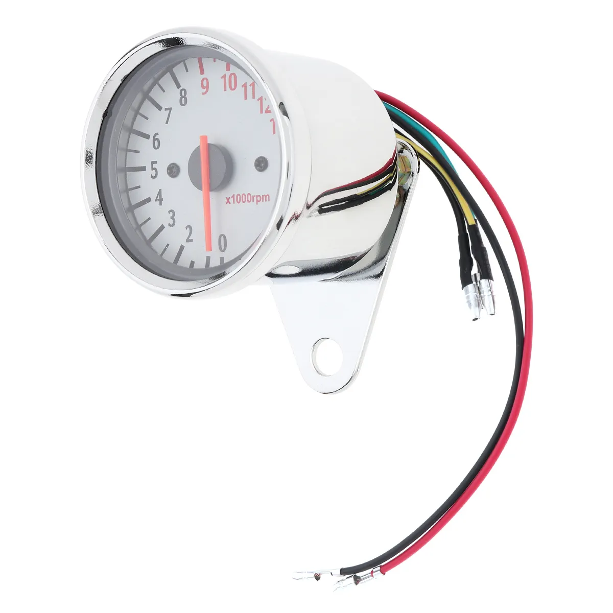13000 RPM Motorcycle Speedometer - White Dial Gauge With Accurate RPM Measurement