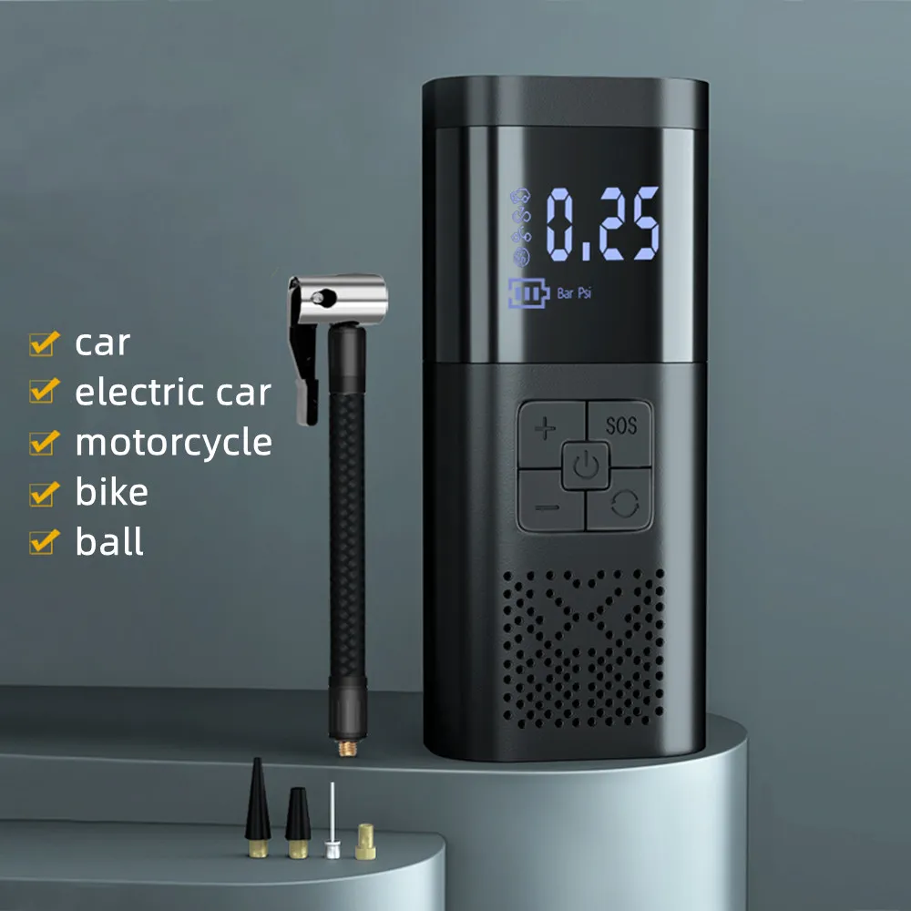 thumbnail image 2 of AUTOXBERT Mini Tire Inflator – 12V Portable Air Pump For Car, Bike, Boat, 100 PSI, LED Light 2 of 6