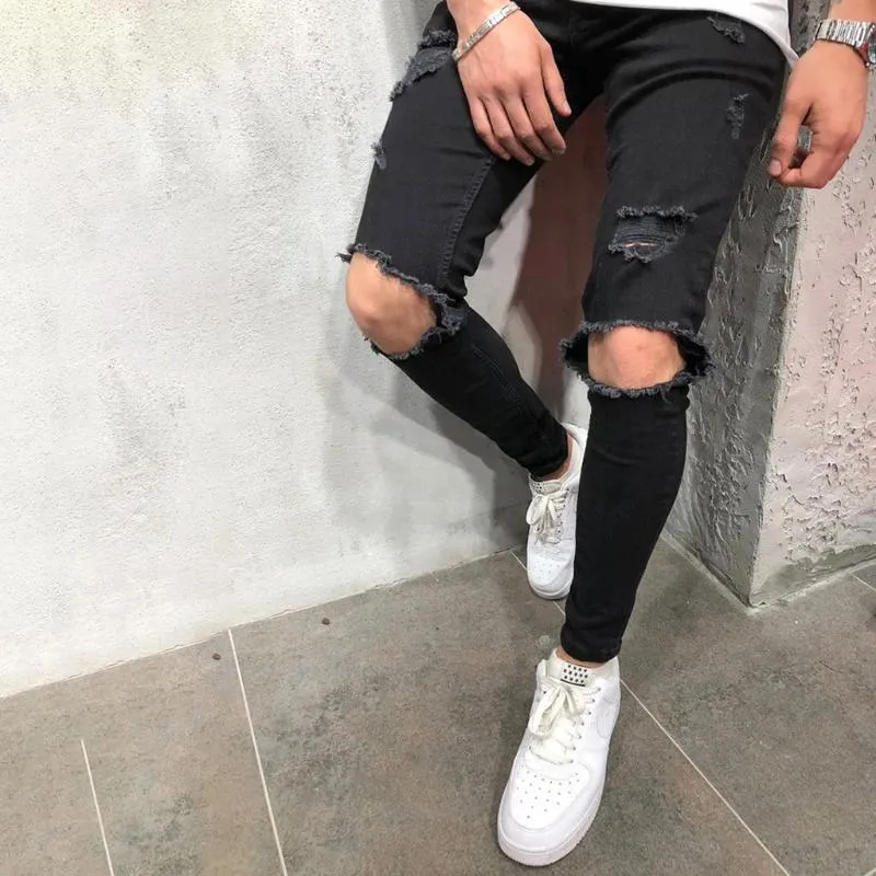 Jeans maschile maschile vintage puro colore colore denim lavarsi pantaloni da lavoro hip hop pantaloni per ragazzi ropa hombre