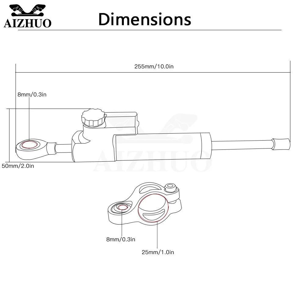 Yamaha YZF R6 2005 2019 Motorcycle Handlebars Damper... From Ddmywonder ...