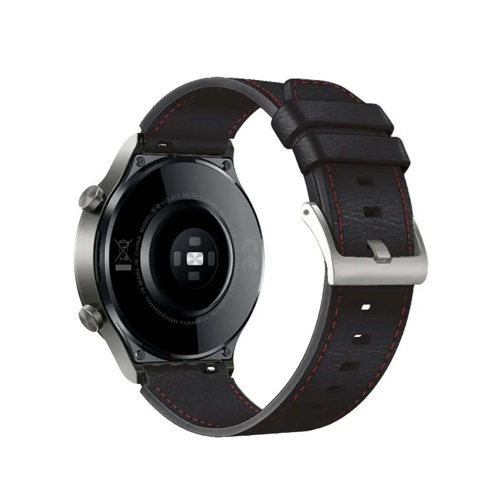 Cinta de couro de 22 mm para Huawei Honor Watch GS3 GS 3 Watchband SmartWatch Sport Bracelet para GT 2 Pro 46mm GT2 Correia