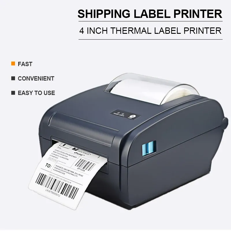 Cases Thermal Shipping Labels Printer 4 Inch Desktop 4x6 Barcode Express Label Stickers Usb Bluetooth 40110mm Width Waybill Printer