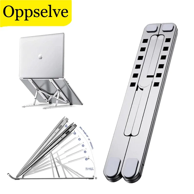 Stativ Portable Laptop Holder Support Notebook Aluminium Tablet Stand Foldbar datorfäste för Asus Dell PC iPad Pro MacBook Rack