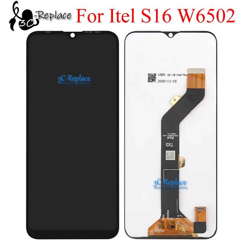 Czarny dla ITEL S11 S12 S13 S15 S15 Pro S16 S16 Pro S17 S31 S32 S33 LCD Wyświetlacz Wyświetlacz Digitizer Wymienca