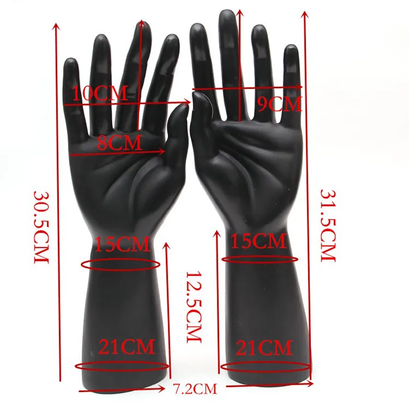 1 paire Base d'affichage de bras à main un mannequin unisexe pour les gants BILANDE MODEAU MODÈLE Afficher le support Show Show Plastic Hand Model