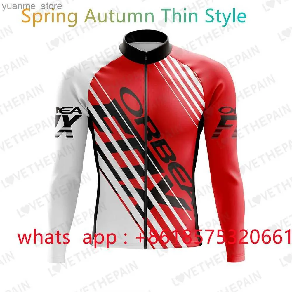 Cycling Shirts Tops ORBEA Long Sleeve Cycling Clothing Spring Autumn Cycling Jersey Set New Bike Clothing Maillot Ropa Ciclismo new Y240410