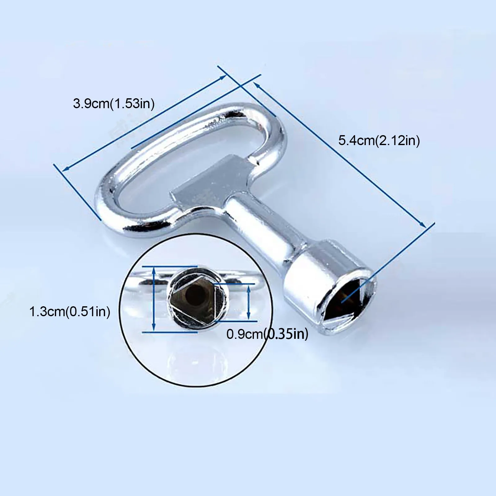 2st 8mm Universal Triangular Key Triangle Nyckel för elektriska skåp Skiftnyckelpanellås Metro Tåghiss Dörrnyckellås