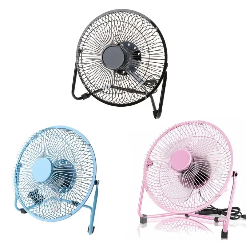 Gadgets USB Powered Metal 8 Inch Portable USB Desk Fan with 2 Speeds Switch Personal Cooling Fan for Home Office Table Outdoor