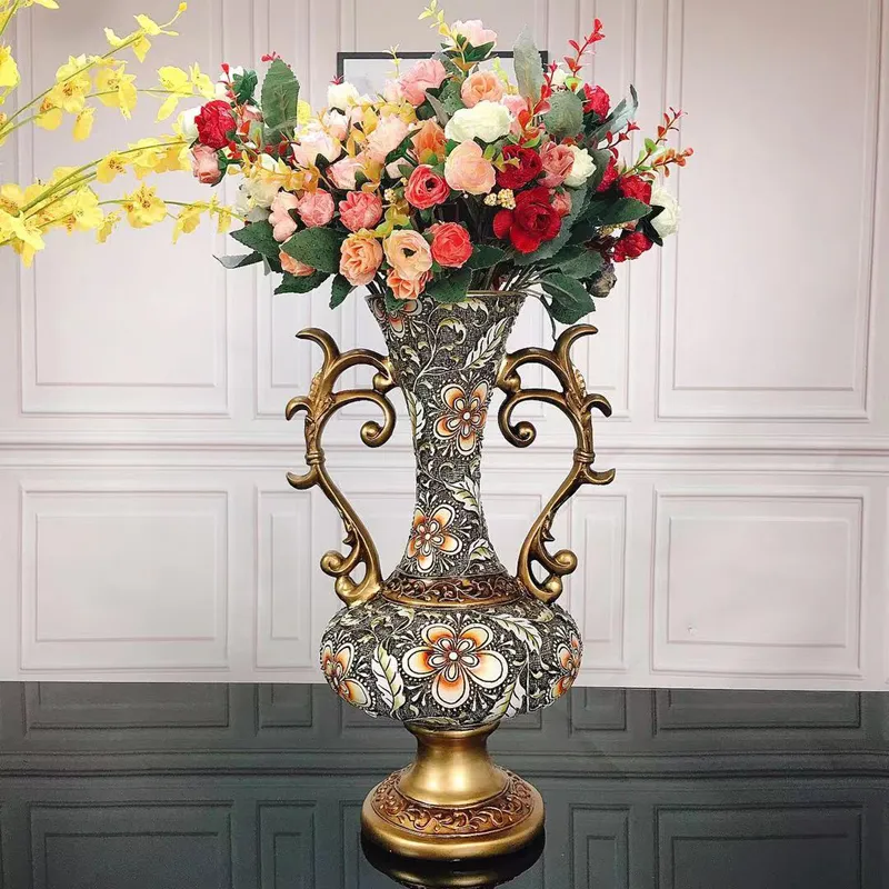 Wohnzimmer Luxusblume Vase Mariage Dekorativ Vintage Design Ehering Vase Form Silicon High Jarrones Home Decor OA50HP