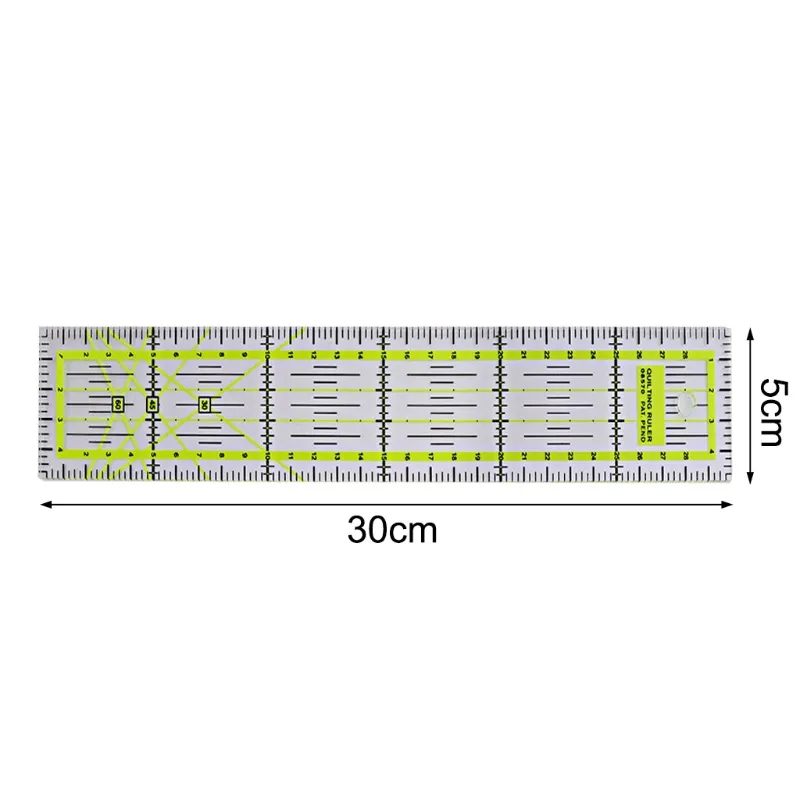 30/45/60 cm Quilting Sewing Patchwork Lineal Schneidwerkzeug Dicke transparente DIY E56C