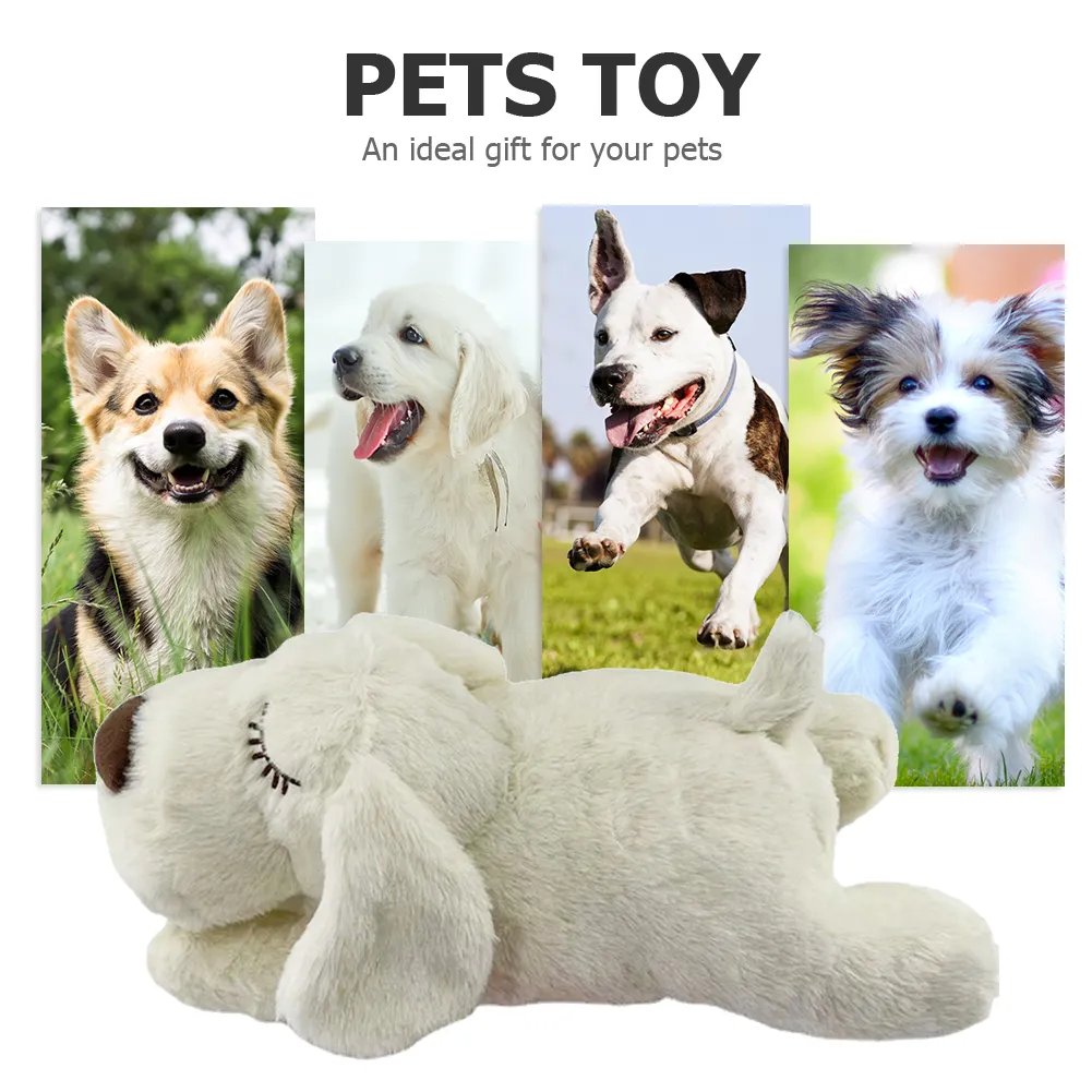 DHgate Cute Heartbeat Puppy Plush Toy for Anxiety Relief and Comforting Sleep 2024 Must Have Toys Gifts