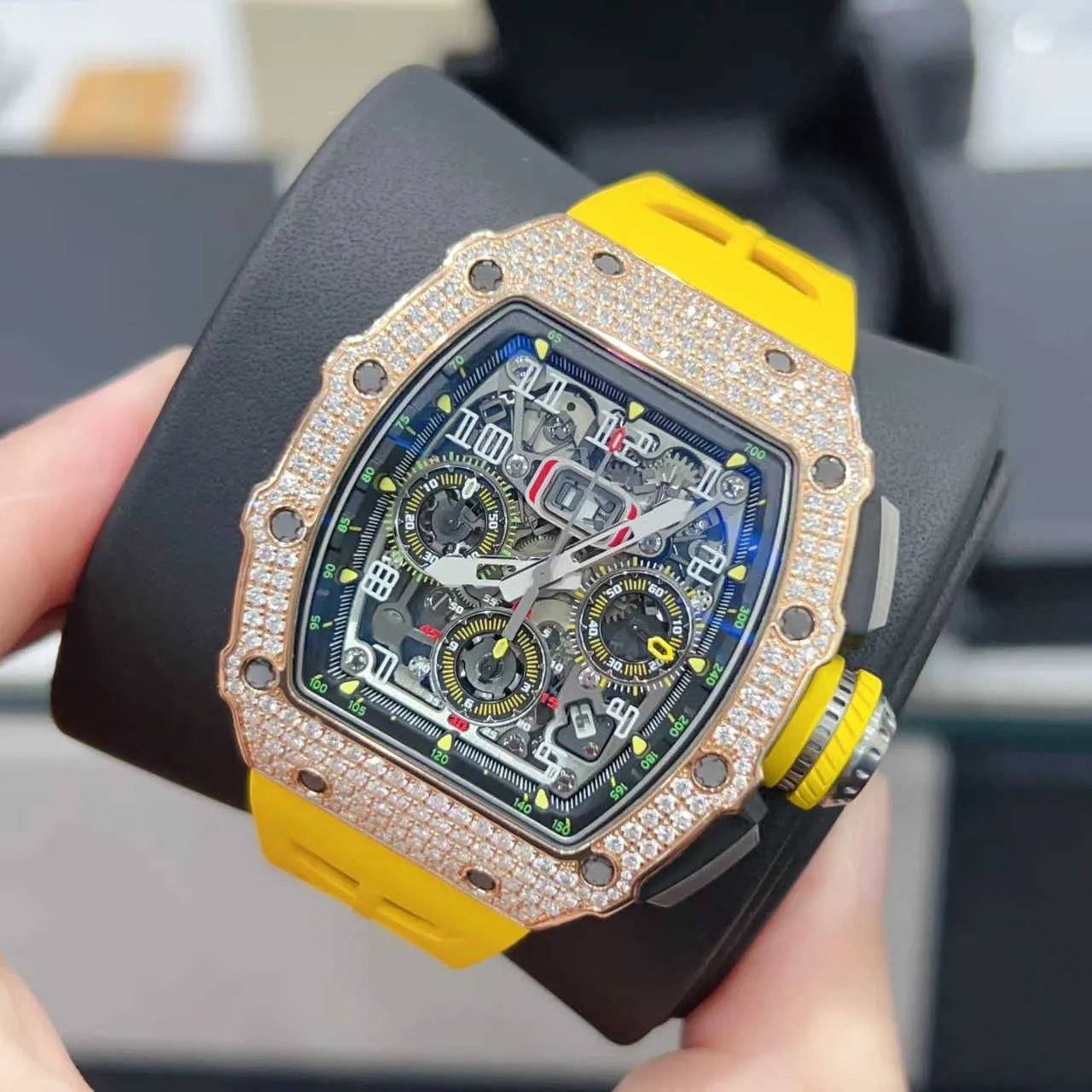 Lüks Tasarımcı Saat Mekanik Saatler Triver En İyi Marka Reloj De Hombre Klasik Moda Mossanit Bilek Swatches Erkekler İçin Özel Tasarım Bilekleri Otomatik Bileklik