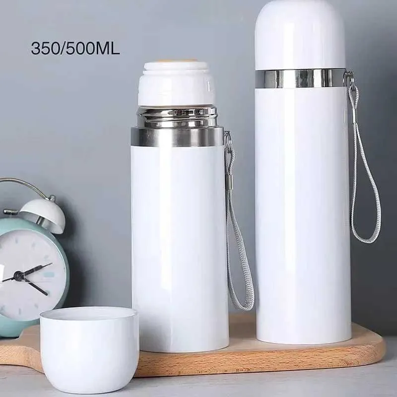 FY5C Mugs Sublimation Stainless Steel Vacuum Insulated Thermos Straight Cup Blank with Lid Water Bottles Tumbler Coffee Cups Mugs Portable 240410