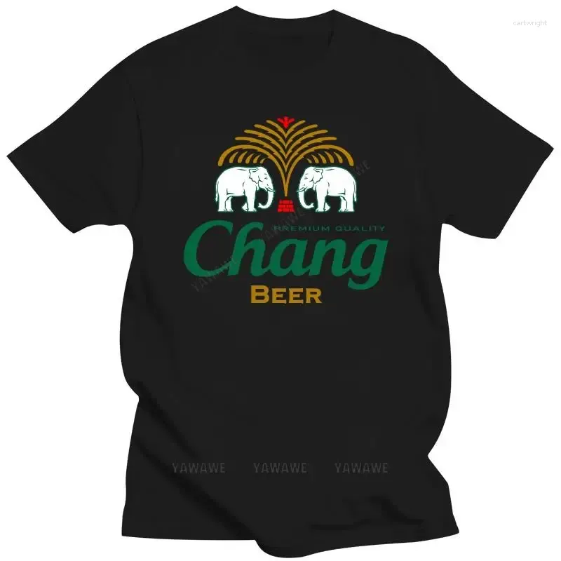 Herrpolos mode teeshirt chang öl thailändsk dryck t shirt singha lao leo tiger carabow bali gåva från oss manlig kort ärm topp