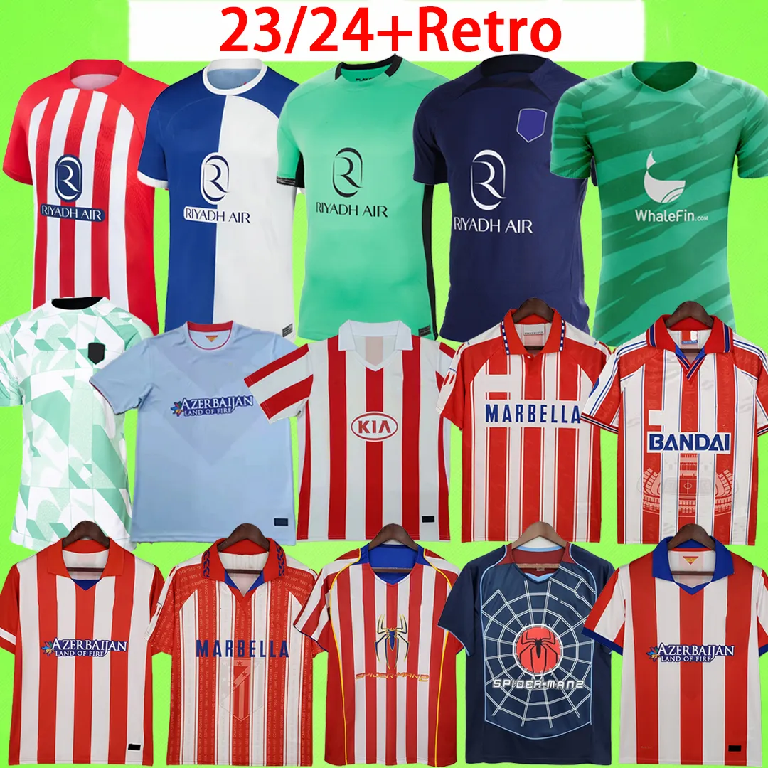 23/24 Soccer Jerseys Retro Madrids 94 95 96 97 03 04 05 10 11 13 14 15 Atletico Vintage F.Torres Simeone Koke 2024 Griezmann Football Shirt Mens 1995 1996 1997 2003 2004 2005 2005