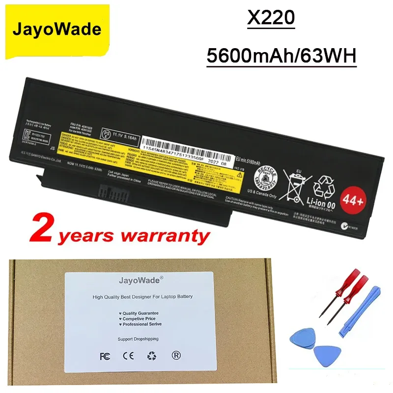 Batteries JAYOWADADE Batterie pour ordinateur portable pour Lenovo Thinkpad X220 X220I X220S 42T4899 42T4900 42T4942 42T4872 42T4865 42T4866 45N1023