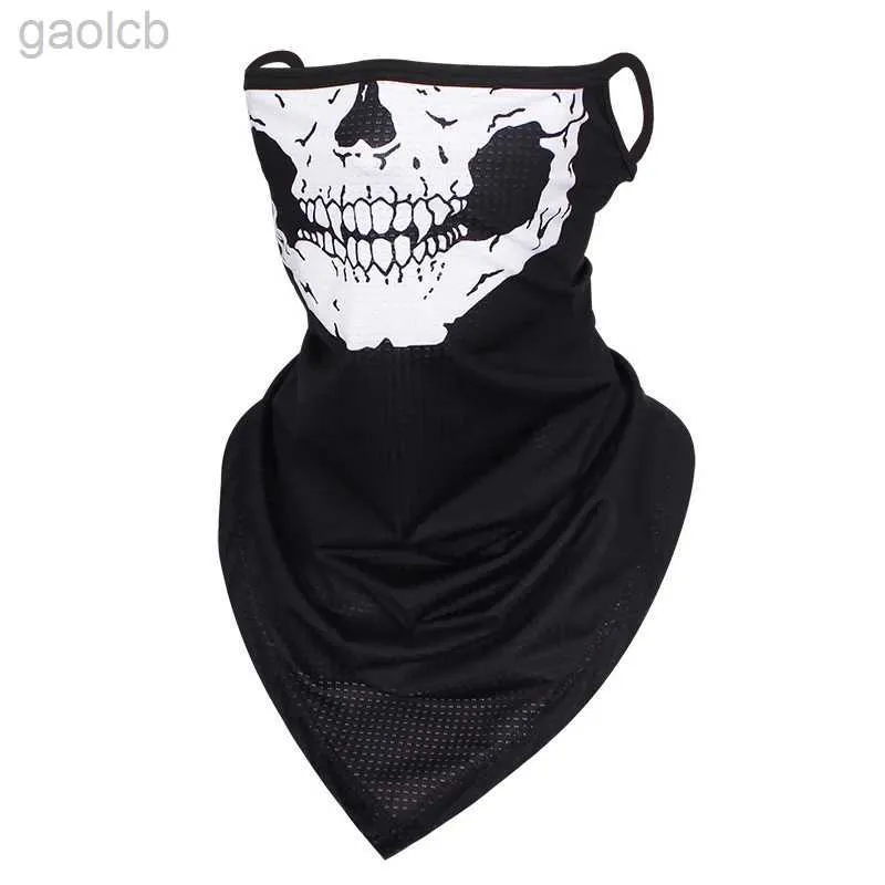 Modegesichtsmasken Hals Giterin Multifunktions-Schal-Schädel-Schädel Gesichtsmaske Radsport Bandana Earloops Face Balaclava Abdeckung 3D-Druck Sonnenschutzwinddichte Neck Giter 240410