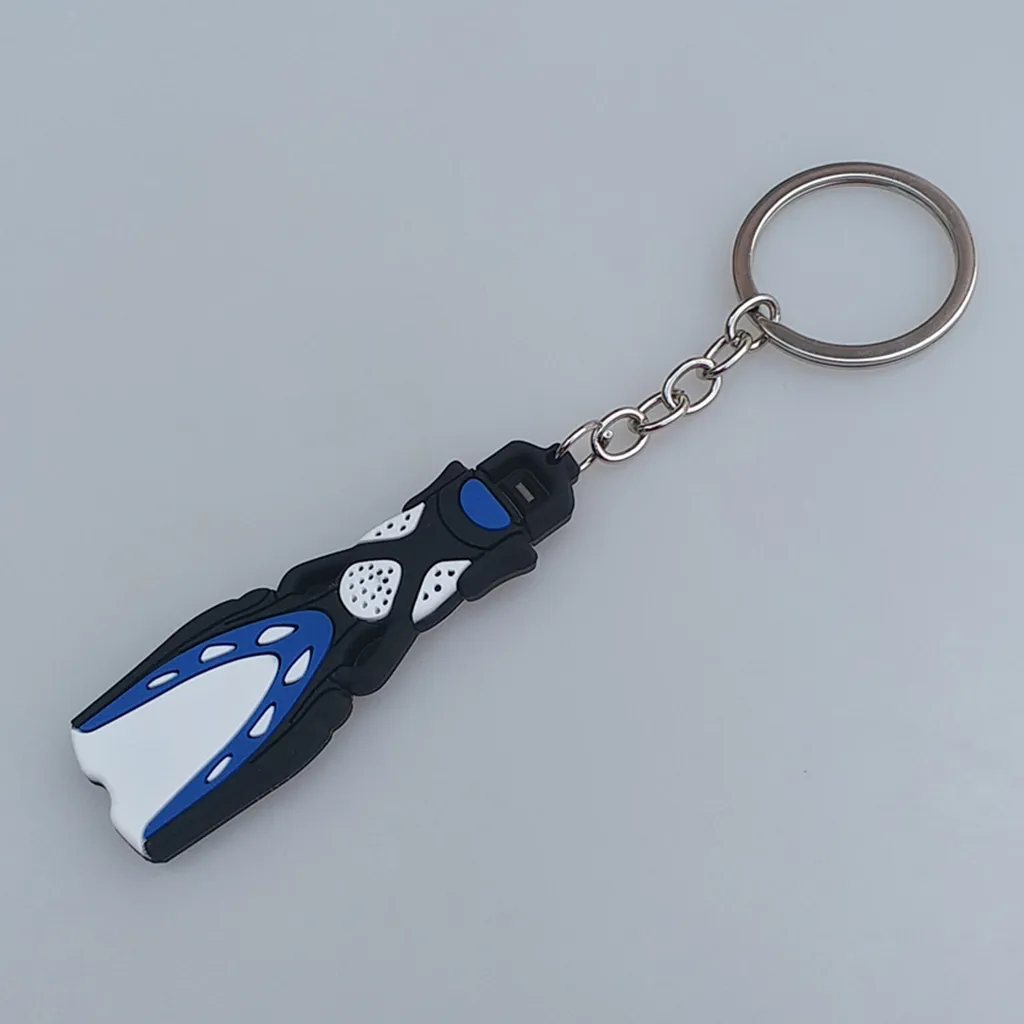 Scuba Flipper Key Chain Dive Fins Keychain Key Ring Holder Scuba Dive Flipper Keychain Keyring for Boat Tote Bag 