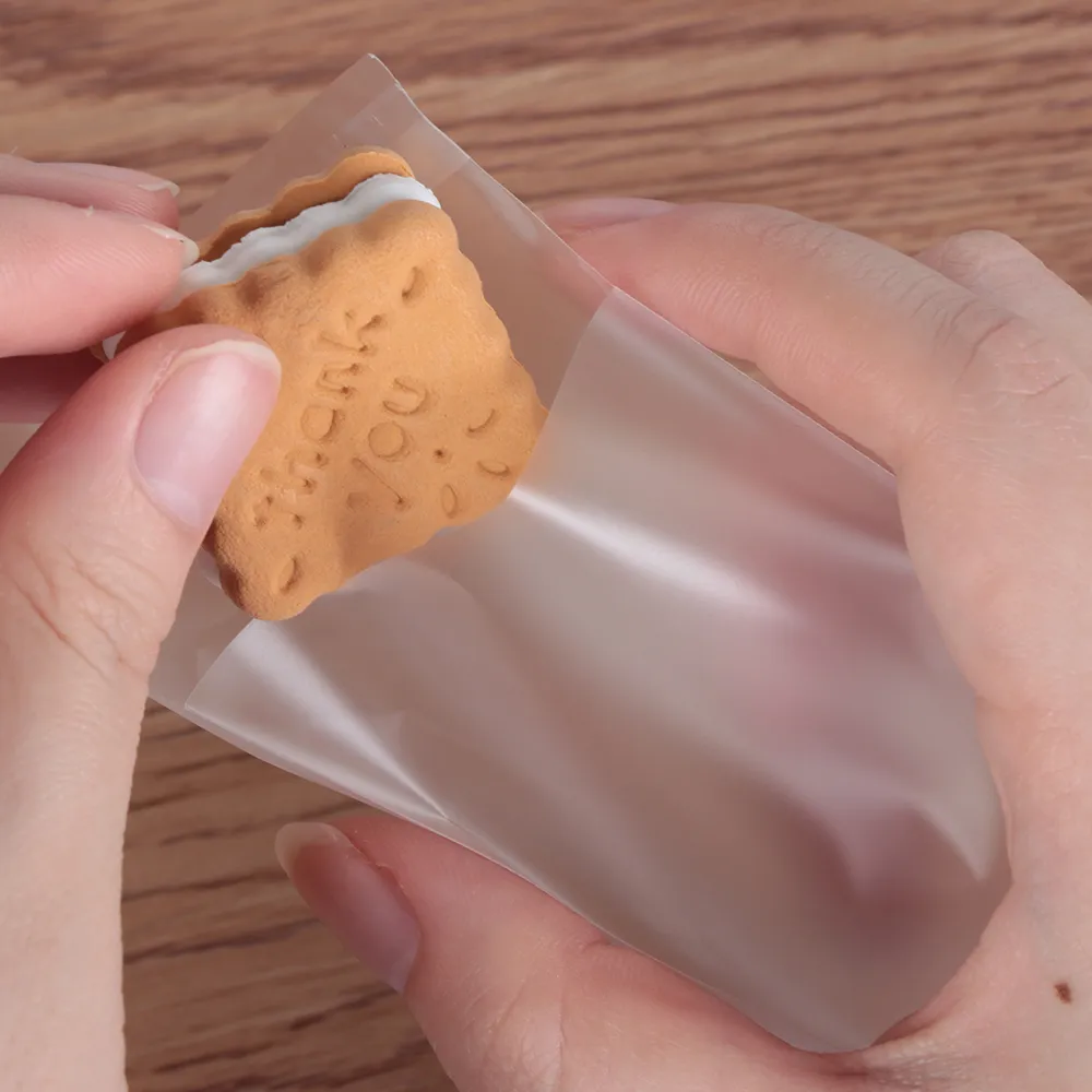 100 шт. 4 размера прозрачные матовые конфеты для печенья подарочная сумка с клей