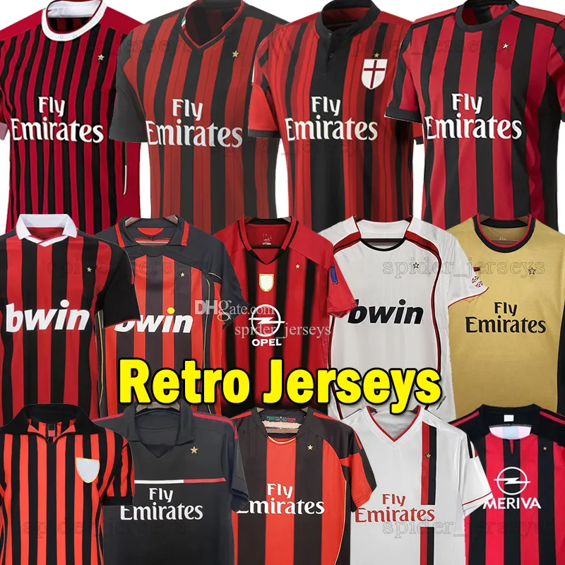 1962 Retro Dirtts 02 03 Gullit Soccer Jerseys AC 04 05 06 07 08 09 Maldini van Basten Football Kaka Inzaghi 10 11 12 13 14 15 Pirlo Shevchenko Milanes Men Kids Kits Kits