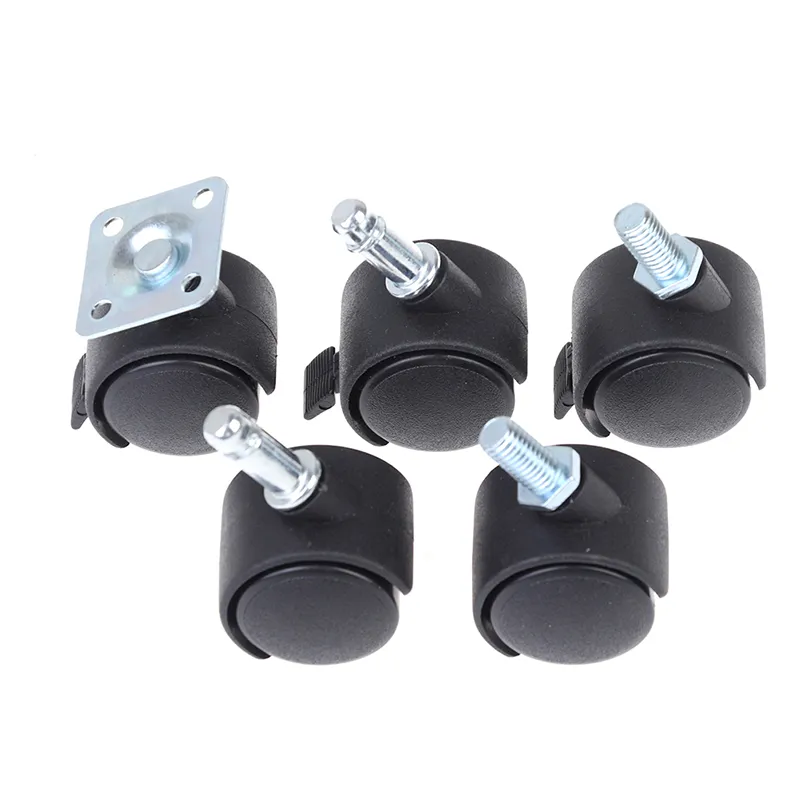 4Pcs 30mm Chair Wheel Furniture Caster Swivel Castor Brake Wheel Replace