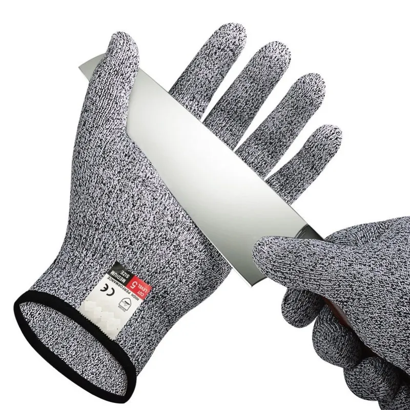 Högkvalitativ anti-snitt handskar säkerhetsbevis sticka resistent tråd metallnätkök slaktare snittbeständiga taktiska trädgårdshandskar