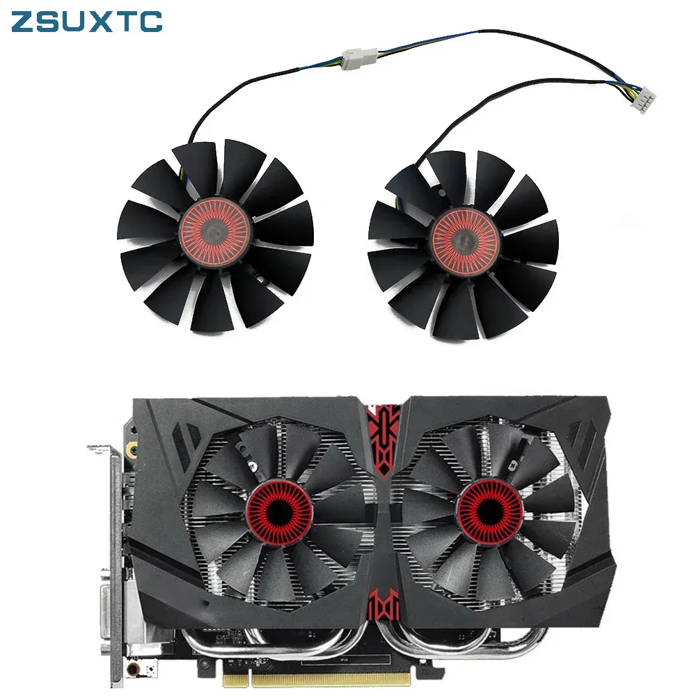 PADS T128010SH 75mm DC 12V 0.25A Ventola di raffreddamento per Asus Strix GTX1060 GTX960 GTX950 VENTO GTX 950 960 1060 grafica con spedizione gratuita