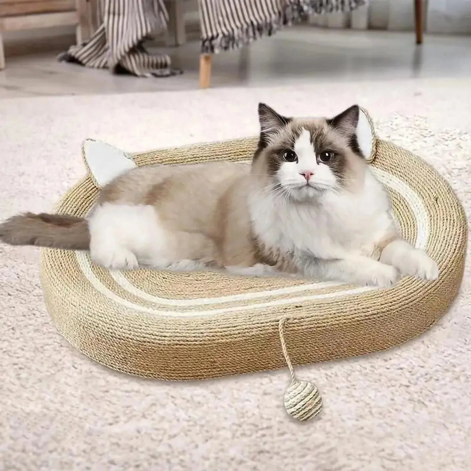 Tablero De Rasguños De Gato: Juguetes Para Gatos De Cuenca De