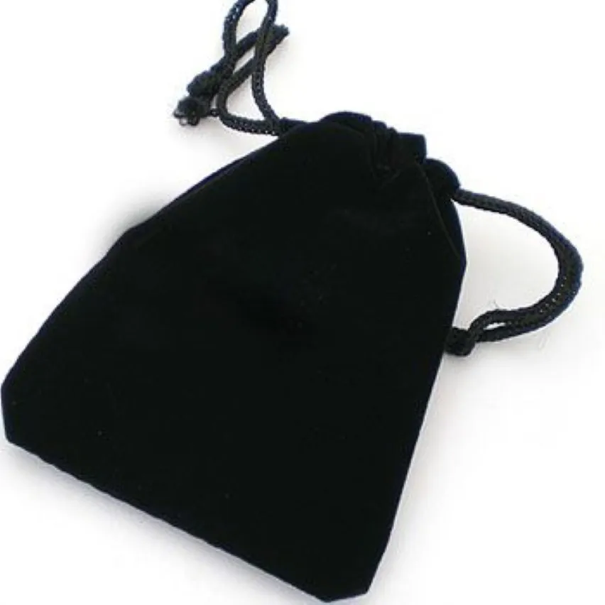 Borsa per coregne di velluto nero 20x30cm8 x 12 pollici di trucco per trucco saccheggio per la custodia