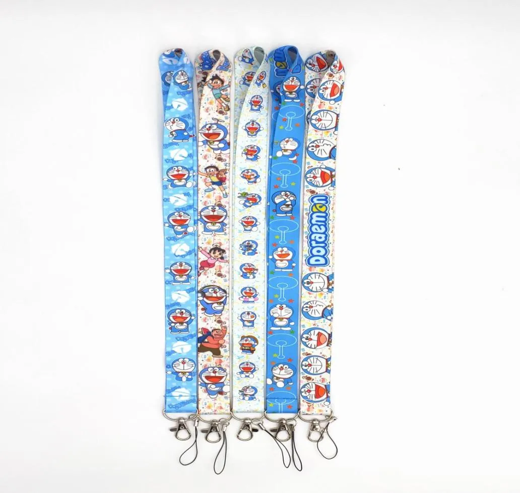 Fabrika 100 Piece Doraemon Anime Lanyard Anahtarlık Boyun Kayışı Anahtar Kamera Kimliği Telefon Dize Kolye Rozeti Parti Hediye Aksesuarları 7860277