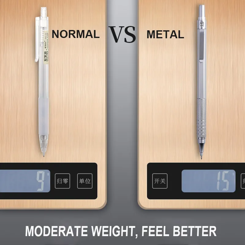 MG Metal Mechanical Pencil 0,5 mm/0,7 mm napełnianie studentów pisma piśmienne automatyczne ołówki