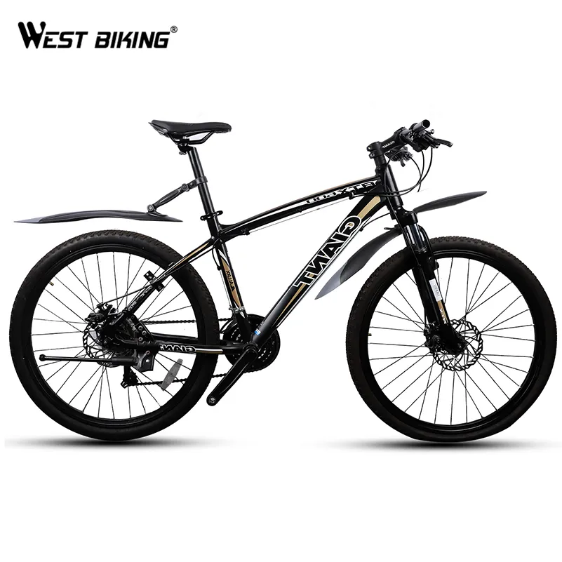 Geila 2 Pcs Bike Mudguards – Front & Rear Fenders For Mountain Bikes, 24”-29” Wheels, Carbon Fiber Look
