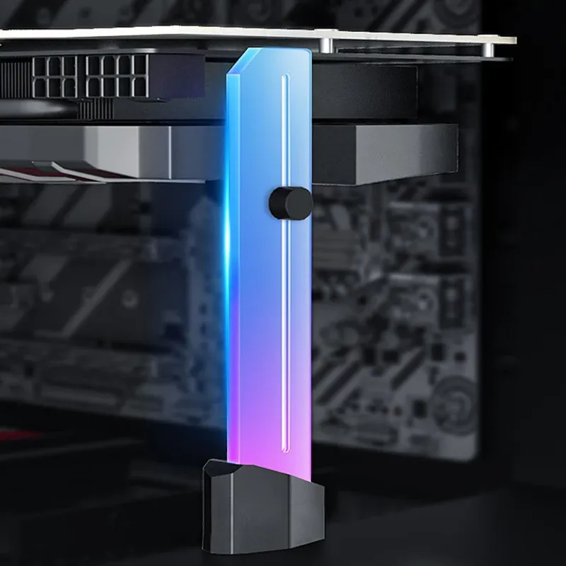 Raffreddamento della scheda video RGB Stand Brackt Stand Fai da te Argb Sincrono VGA Support Support GPU Montaggio verticale per la decorazione del gabinetto per computer