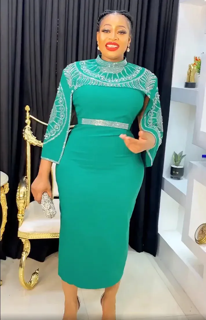 green dashiki dress Strapless Dress main image 0