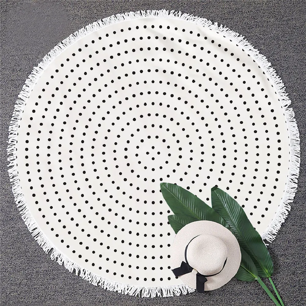 Геометрические рисунки микрофибры серия пляжного полотенца круглый