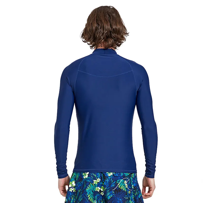 Long Sleeve Swimwear Mens Plus Size Diving Top High Elasticity