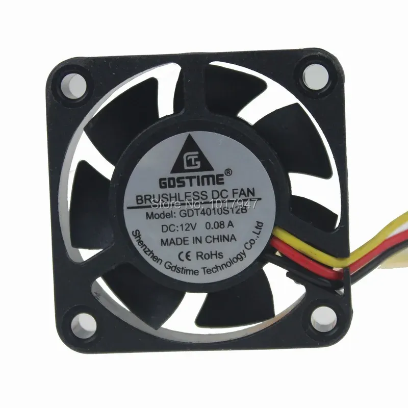 Cooling 10 pieces set Gdstime DC 12V 3PIN 4cm 4010 40mm x 10mm Micro Cooling Cooler DC Fan