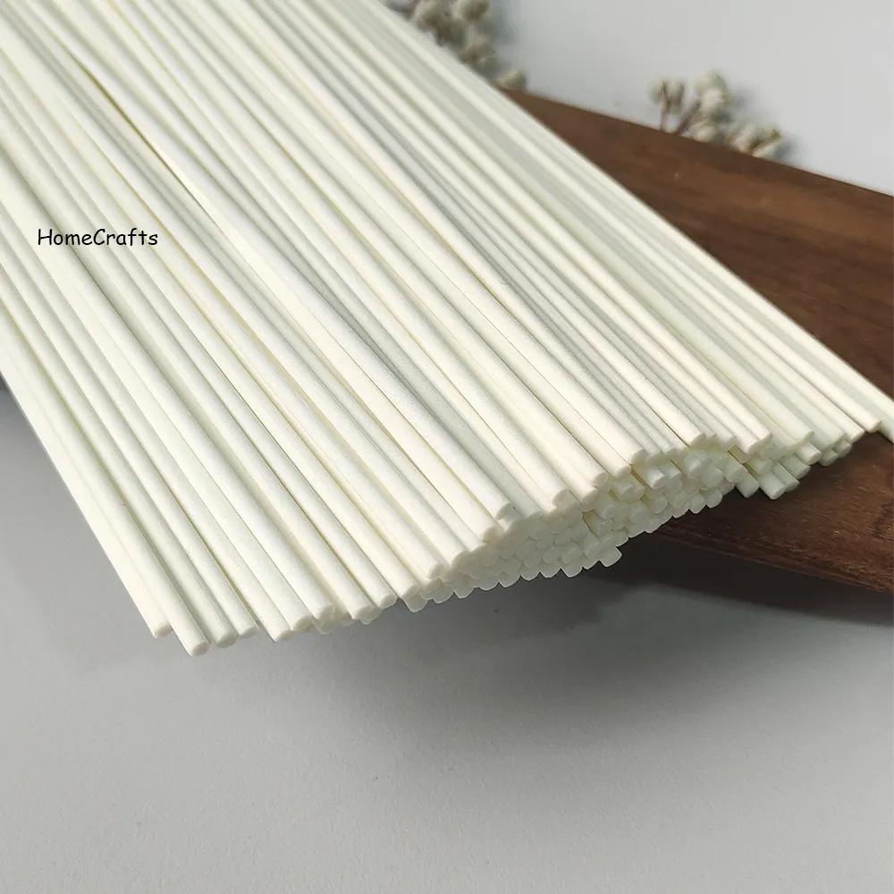 3mmx22cm White Fiber Rattan Sticks for Reed Diffuser Oil Set Home Fragrance DIY Aromatherapy Diffuser Refill Reed Sticks