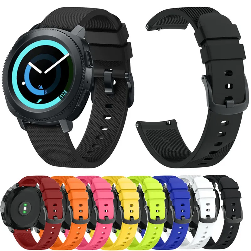 Samsung Gear Sport Band S2 20mm Watch Band Amazfit Bip Correa Pulseira Silikon Bilek Bilek Kemeri