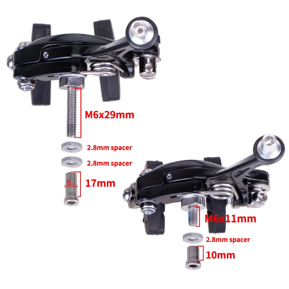 ZTTO BICYCLE BRAKE RADE ROAD VOITE DUUAL PIVOT FREIN ALUMINUM AULIMINUM PULER ARRIER AVANT AVANT AVEC LES PAUX DE FREIN