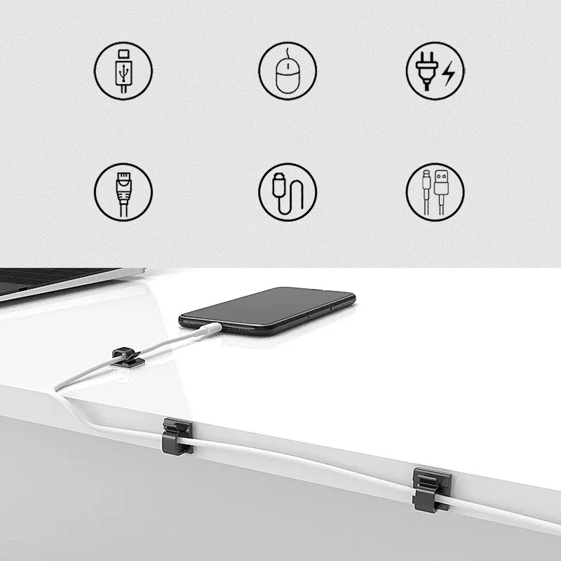 Cable Clips Car Dashboard Cables Clip Auto Cell Phone Charger Wire