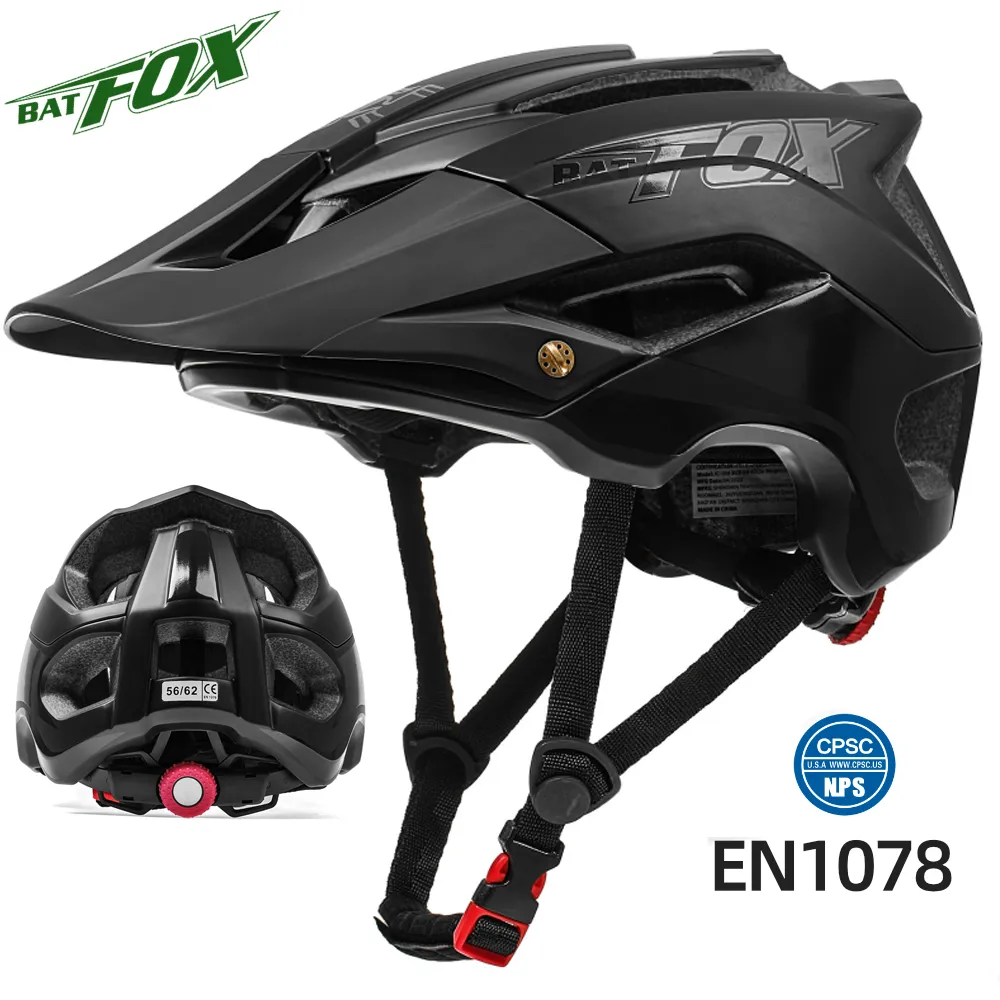 BATFOX Helmet cycling MTB casco ciclismo bicycle helmet Black Ultralight Sports safety men's cycling bike helmet casco bicicleta